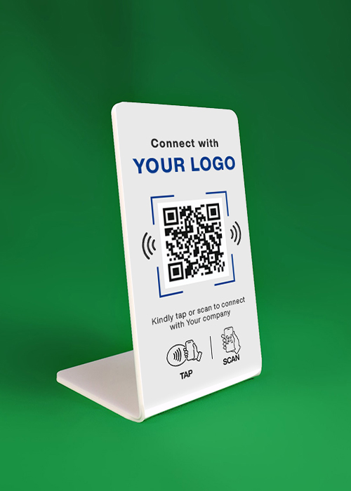 Business info NFC Enabled Standee