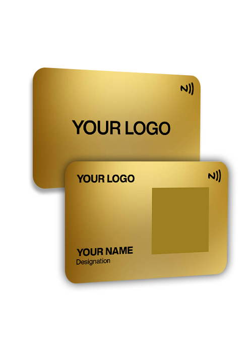 Golden Metal NFC Business Card (Personalized)