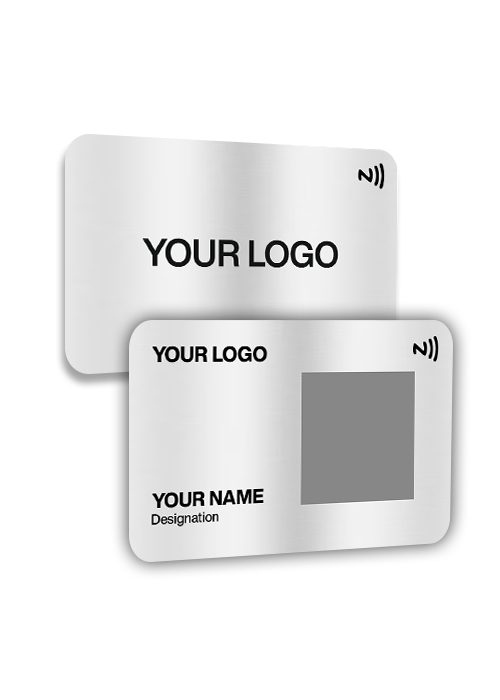 Silver Metal NFC Business card Personalized(Your logo, Your name)